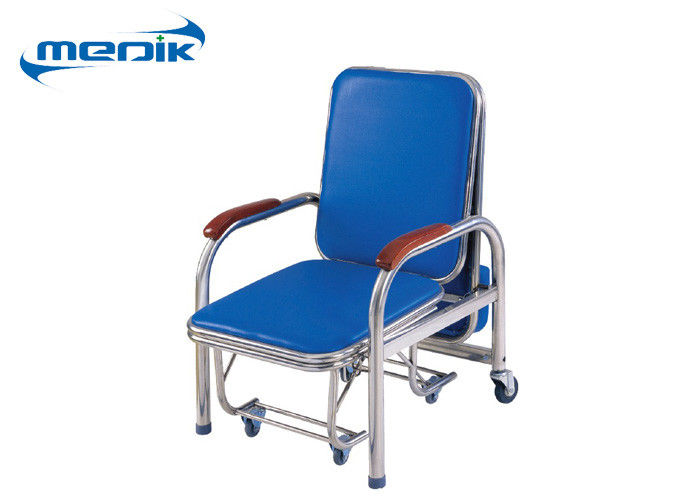 Katlanır Hastane Mobilyaları Sandalyeler Paslanmaz Çelik Görevlisi Yatak Cum Sandalye Ile Castor