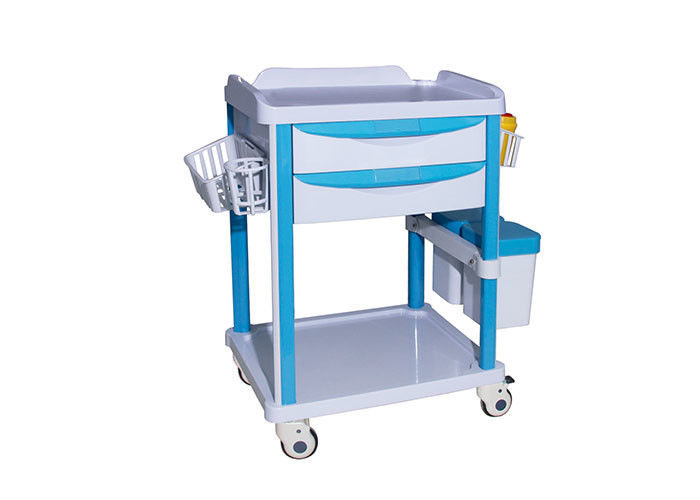 ABS Yapısı Hastane Crash Cart 625 * 475 * 930 Mm Boyut 5 Çekmeceli Fit Acil Durum