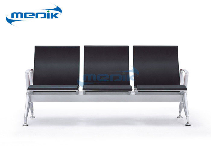 3 - Seater Medikal Bekleme Odası Sandalyeleri Metal Finish ile Çelik Çapraz Kiriş