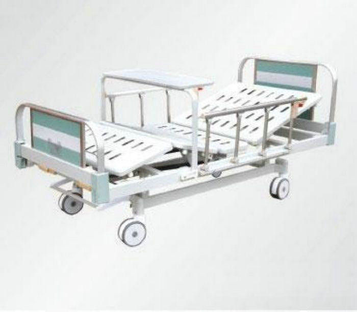 Çıkarılabilir 2 fonksiyonu manuel hasta yatağı katlama stailess yatak yüzey çelik