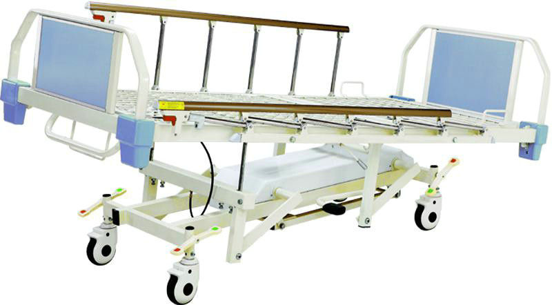 Alüminyum alaşım yan raylar ile hidrolik tıbbi hasta yatağı 4 çalışması