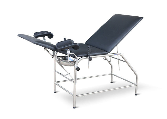 Kadın doğum elektrik jinekolojik sandalye ile yan raylar kafalık poliüretan yatak